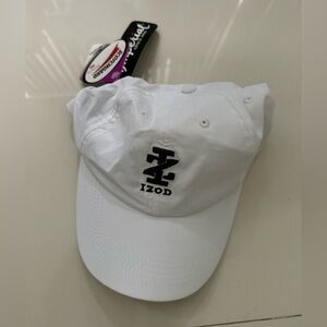 Izod White Cap with Navy Logo